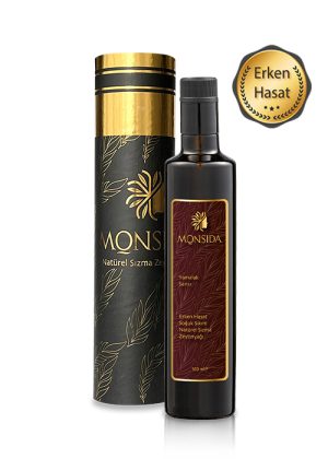Monsida Yamalak Sarısı Erken Hasat Soğuk Sıkım Natürel Sızma Zeytinyağı (500 ml.) + Hediye Kutusu 2023-2024