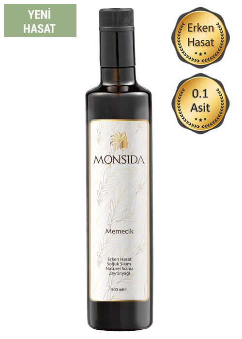 Monsida Memecik Erken Hasat Soğuk Sıkım Natürel Sızma Zeytinyağı (500 ml.) (2025-2026) YENİ HASAT - Sınırlı üretim -